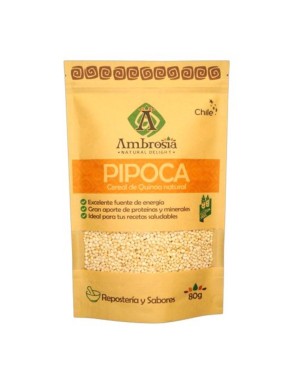 Pipoca de quinoa natural 80 gramos Marca Ambrosia