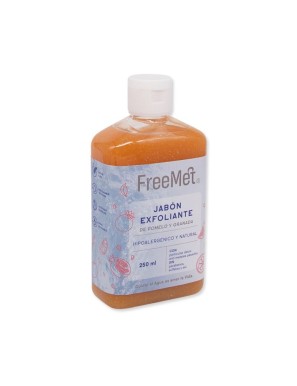 Jabon liquido exfoliante 250 cc  Marca Freemet
