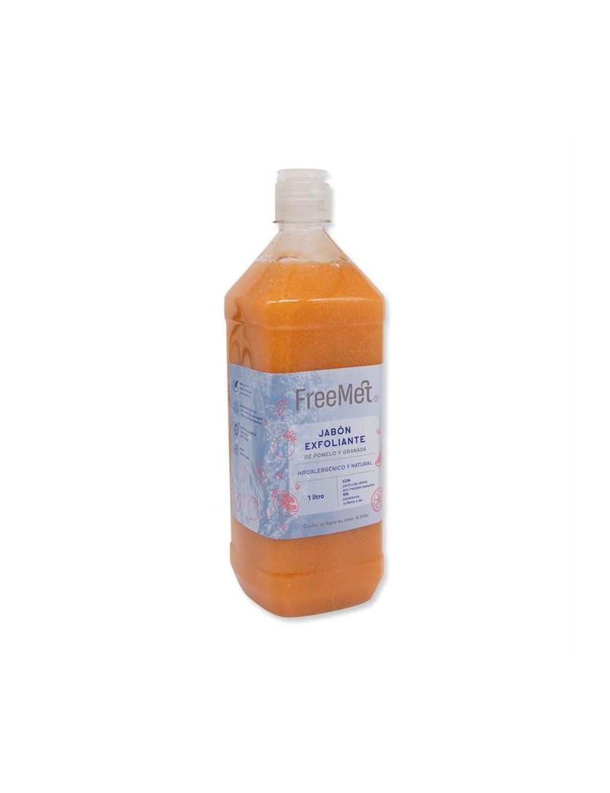 Jabon liquido exfoliante recarga 1 litro Marca Freemet