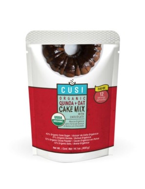 PRE-MEZCLA SIN GLUTEN PARA TORTA DE QUINOA & AVENA CON CHOCOLATE  400 GR