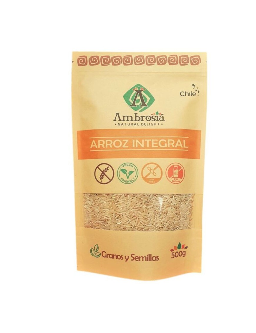 Arroz integral 500 gramos Marca Ambrosia