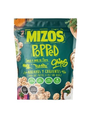 Popped chips de papa con romero 105 gramos Marca Mizos