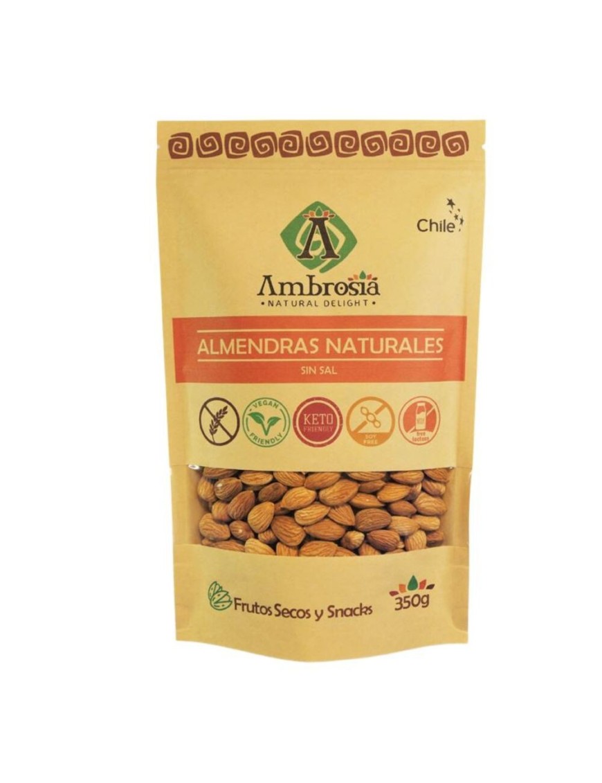 Almendras naturales 350 gramos Marca Ambrosia