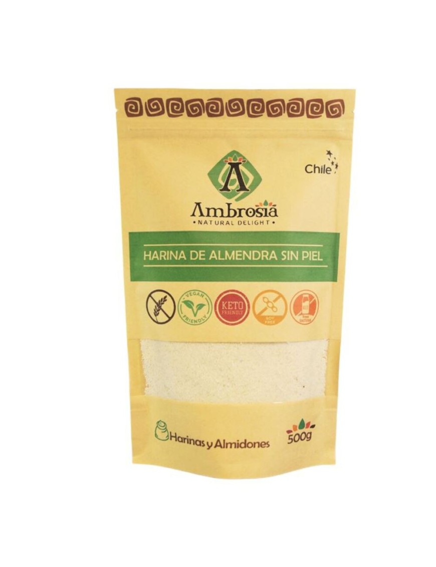 Harina de almendra sin piel 500 gramos Marca Ambrosia