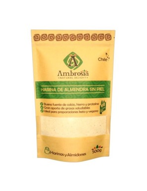 Harina de almendra sin piel 500 gramos Marca Ambrosia