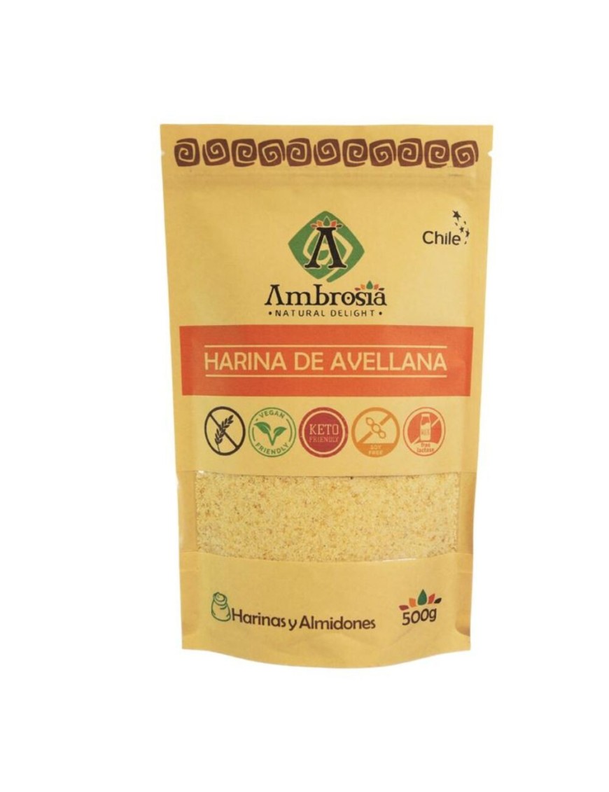 Harina de avellana 500 gramos Marca Ambrosia