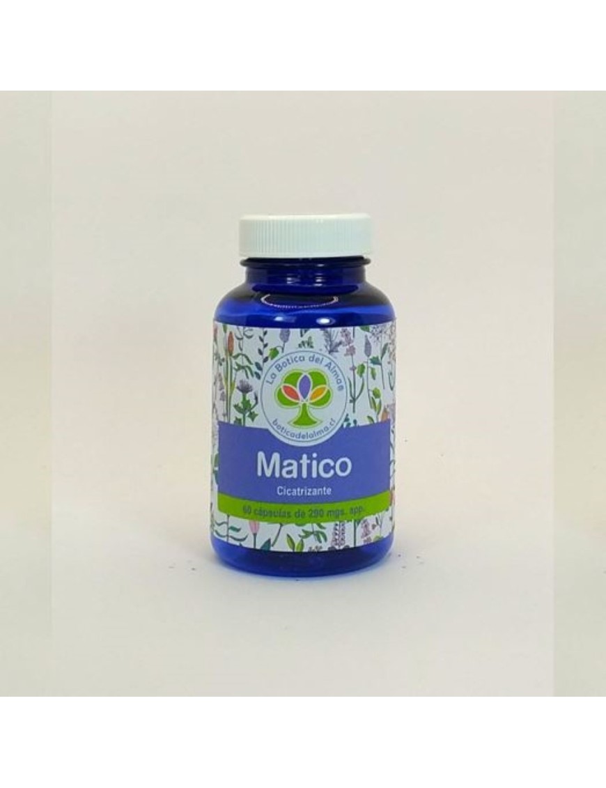 Matico capsulas medicinales 60 unidades de 290 miligramos Marca La Botica del Alma