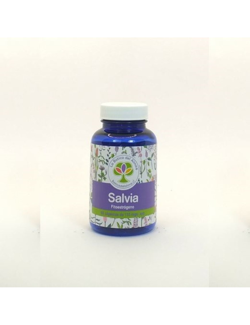 Salvia capsulas medicinales 60 unidades de 135 miligramos Marca La Botica del Alma