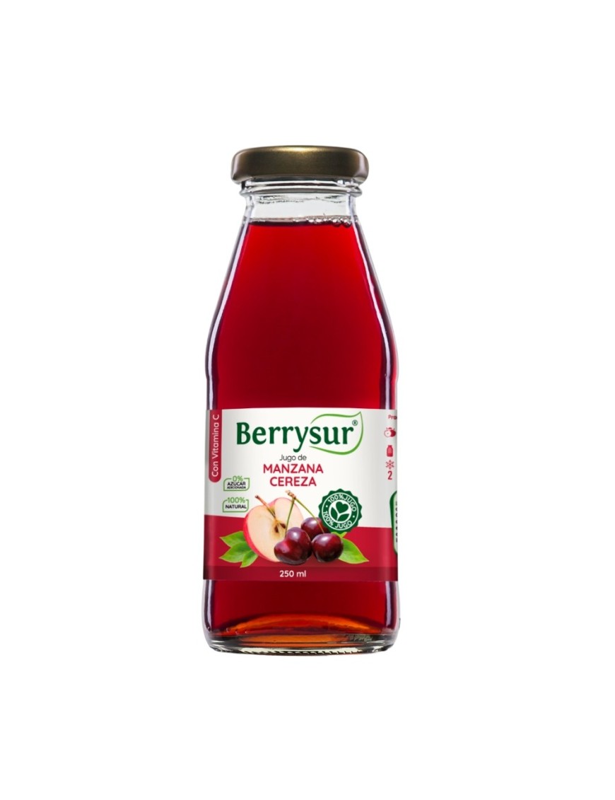 Jugo de manzana cereza 250 cc Marca Berrysur