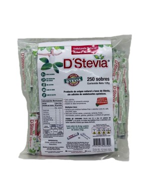 ENDULZANTE DSTEVIA 250 SOBRES 200GR