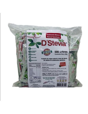 ENDULZANTE DSTEVIA 500 SOBRES 400GR