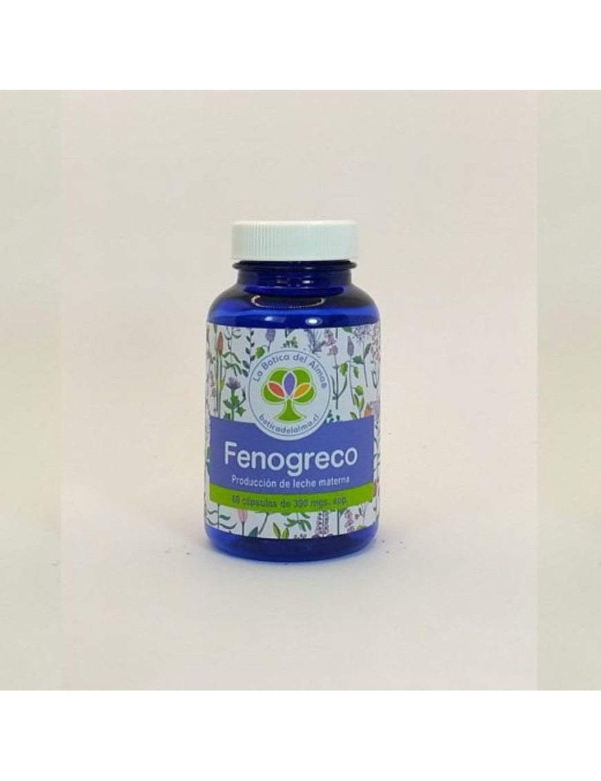 Fenogreco capsulas medicinales 60 unidades de 390 miligramos Marca La Botica del Alma