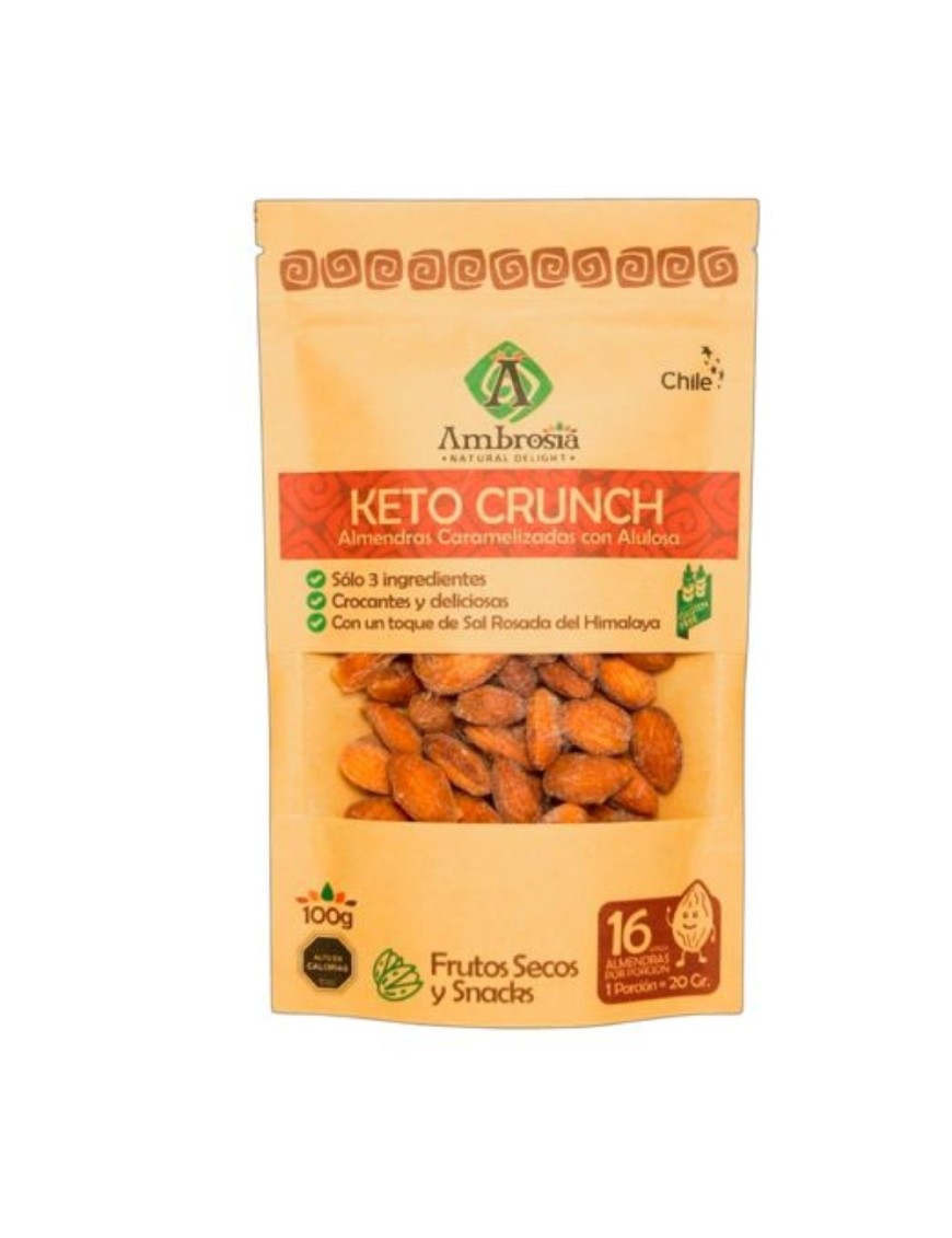 Keto crunch 100 gramos Marca Ambrosia