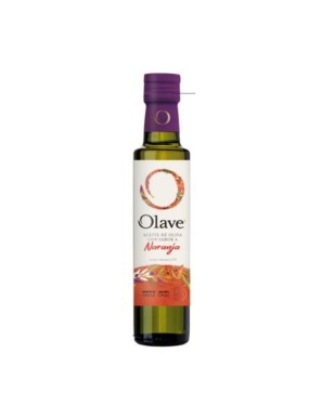 Aceite de oliva extra virgen con sabor a naranja 250 cc Marca Olave