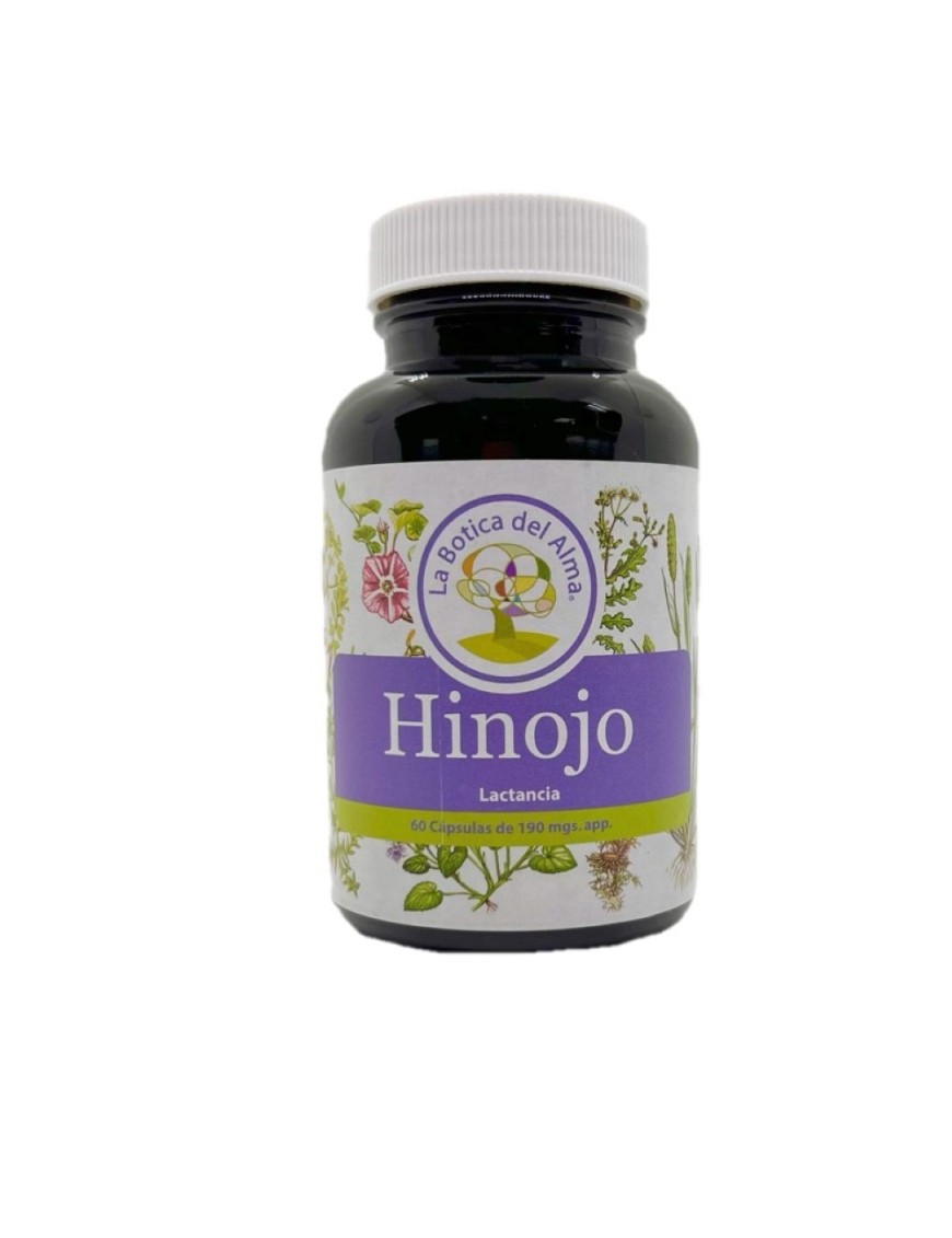 Hinojo capsulas medicinales 60 unidades de 190 miligramos Marca La Botica del Alma