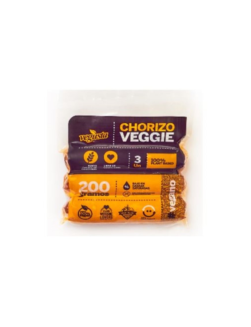 Chorizo veggie 200 gramos Marca Vegusta