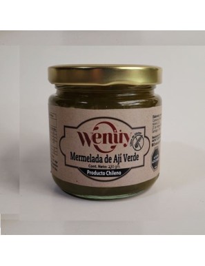Mermelada de aji verde 230 gramos Marca Wenuy