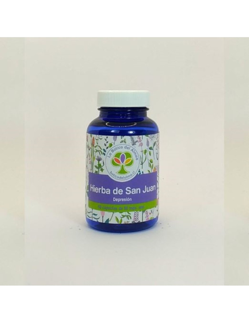 Hierba de san juan capsulas medicinales 60 unidades de 80 miligramos Marca La Botica del Alma
