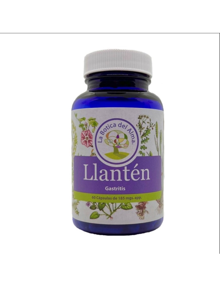 Llanten capsulas medicinales 60 unidades de 185 miligramos Marca La Botica del Alma