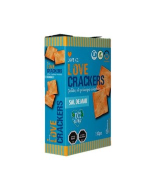 Love crackers sal de mar 130 gramos Marca Loveco