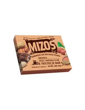 Barrita natural sabor mani multipack 4 unidades de 35 gramos Marca Mizos