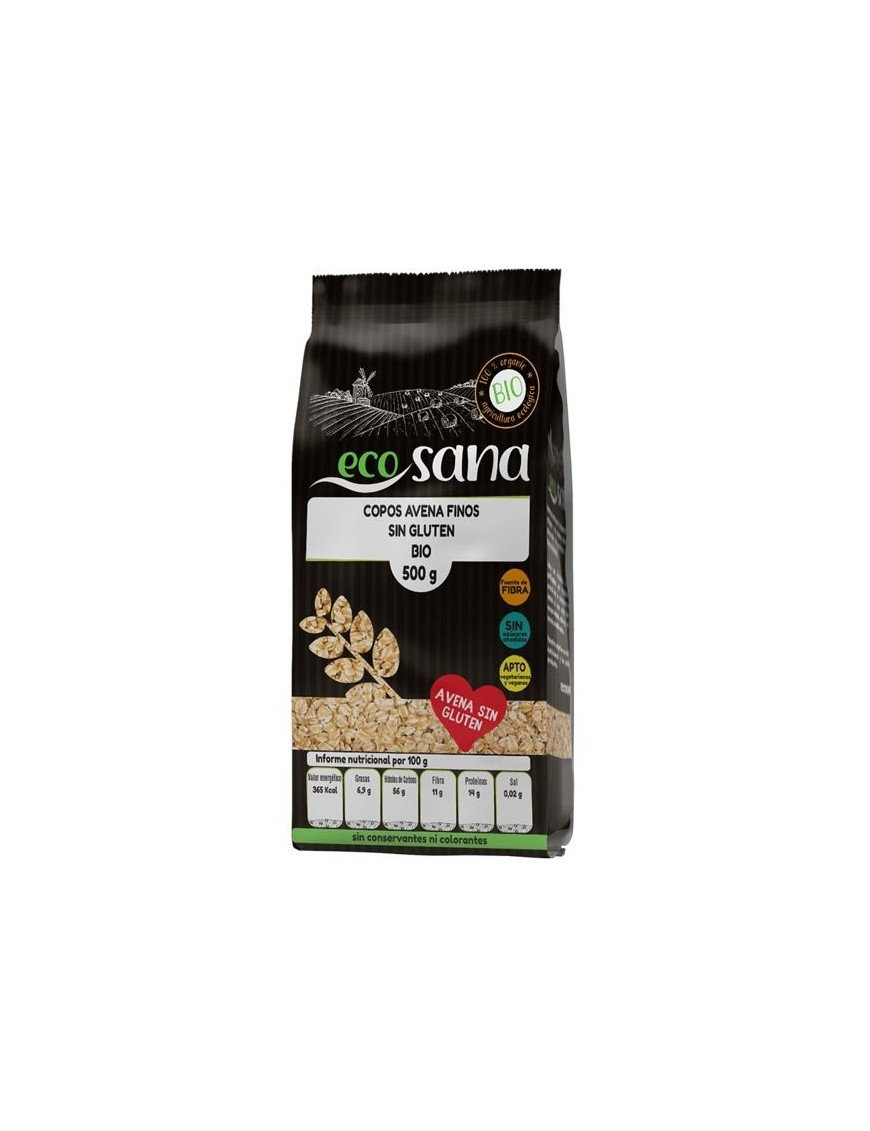 Copos avena fino sin gluten bio 1 kilogramo Marca Ecosana