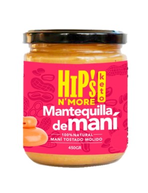 Mantequilla de mani original 450 gramos Marca Hips and More