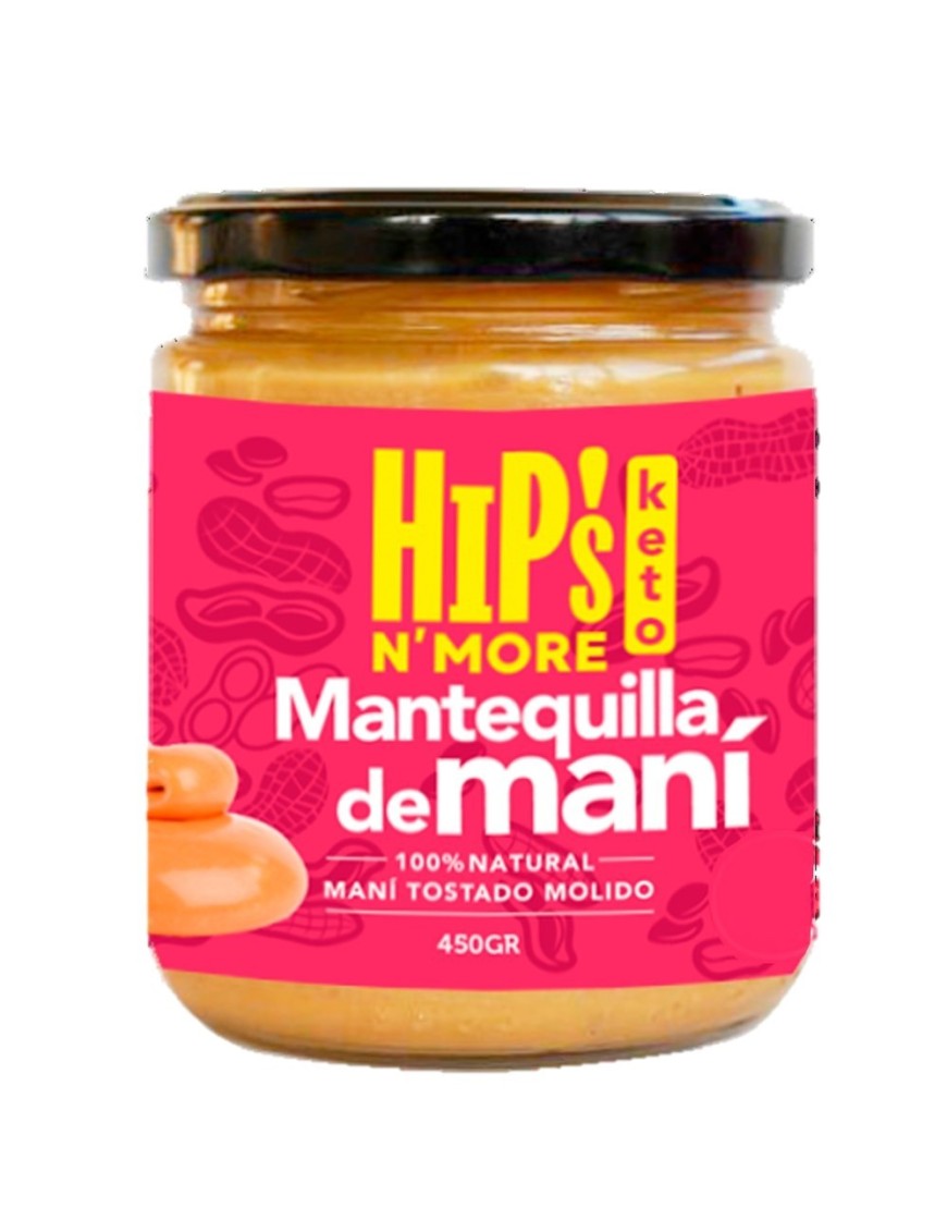 Mantequilla de mani original 450 gramos Marca Hips and More
