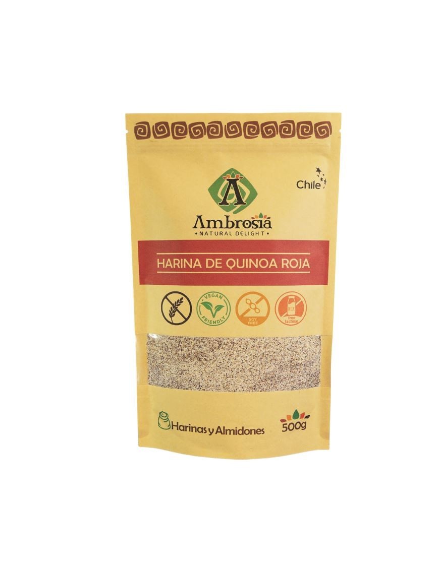 Harina de quinoa roja 500 gramos Marca Ambrosia