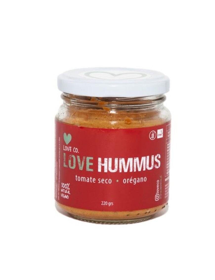 Love hummus tomate seco oregano 220 gramos Marca Loveco