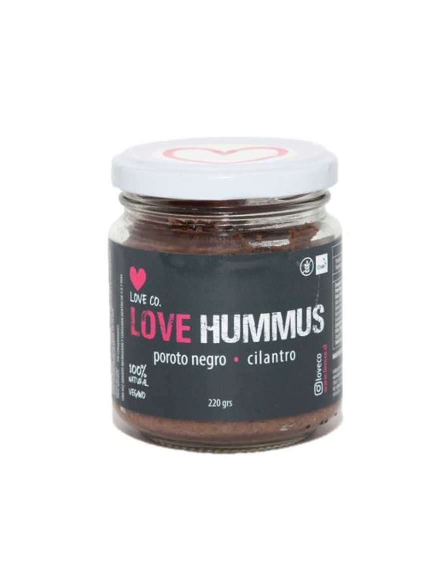Love hummus poroto negro cilantro 220 gramos Marca Loveco