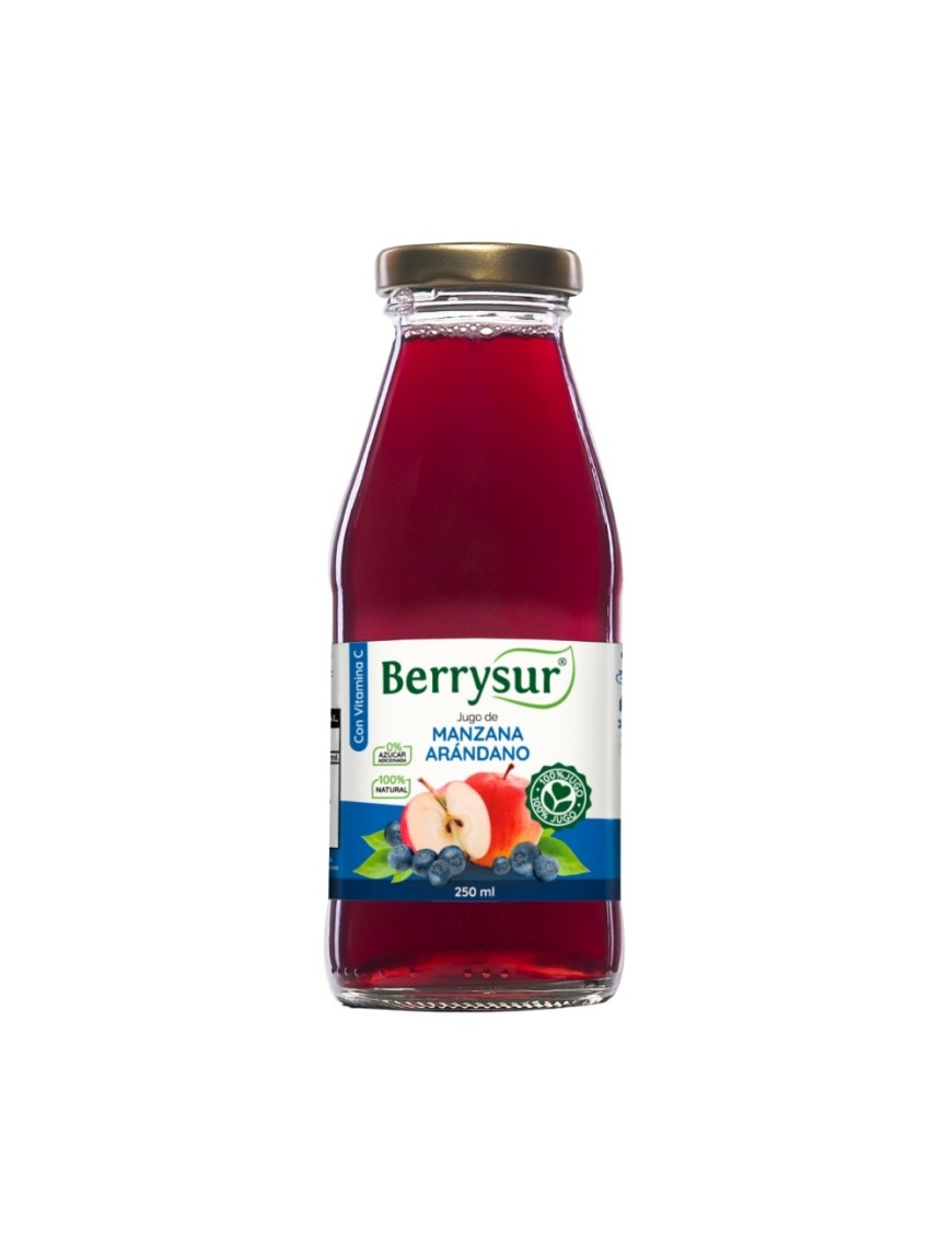 Jugo de manzana arandano 250 cc Marca Berrysur