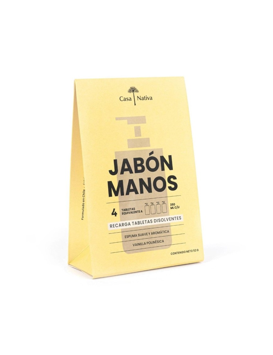 Recargas jabon espuma vainilla polinesica 4 unidades Marca Casa Nativa