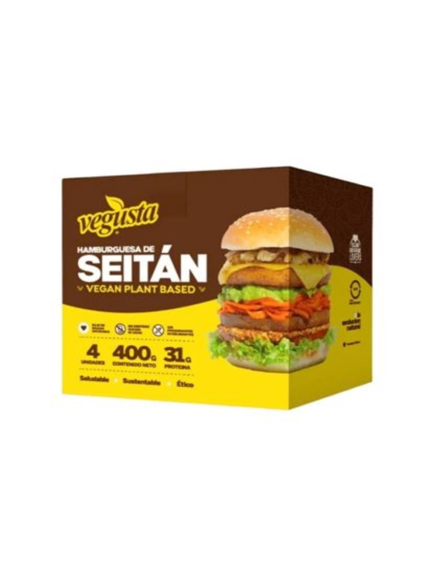 Hamburguesa de seitan 400 gramos Marca Vegusta Hamburguesa de seitan 400 gramos Marca Vegusta