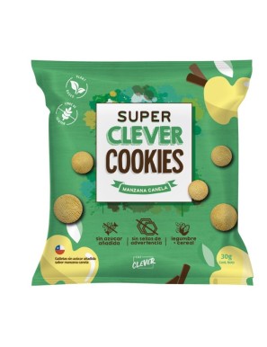 Galletas super clever de manzana canela 30 gramos Marca Eat Clever