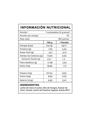 Coffee creamer fungi mix polvo 180 gramos Marca Newpharma