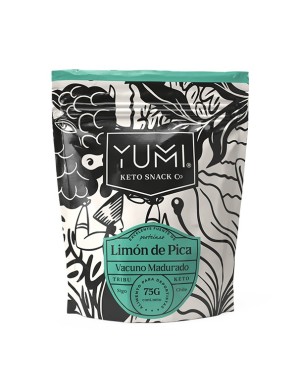 Snack keto de carne sabor limon de pica 75 gramos Marca Yumi