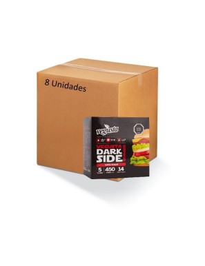 Caja Dark side burger 8 unidades 450 gramos Marca Vegusta