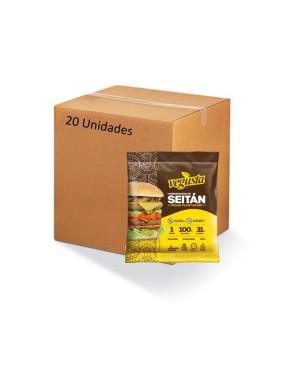 Caja Hamburguesa de seitan 20 unidades 100 gramos Marca Vegusta