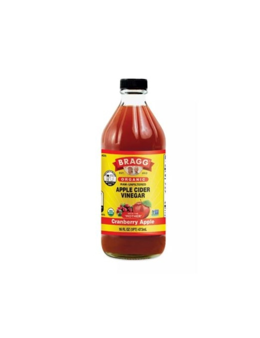 Vinagre de sidra de manzana y arandanos organico 473 cc Marca Bragg