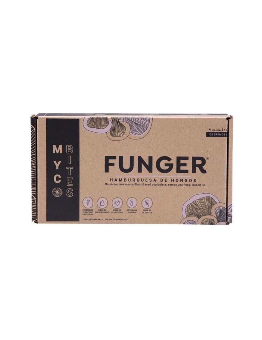 Hamburguesa de hongos funger 480 gramos Marca Mycobites