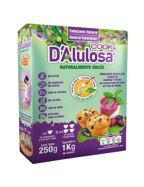 Endulzante alulosa doy pack granulado 150 gramos Marca D Alulosa