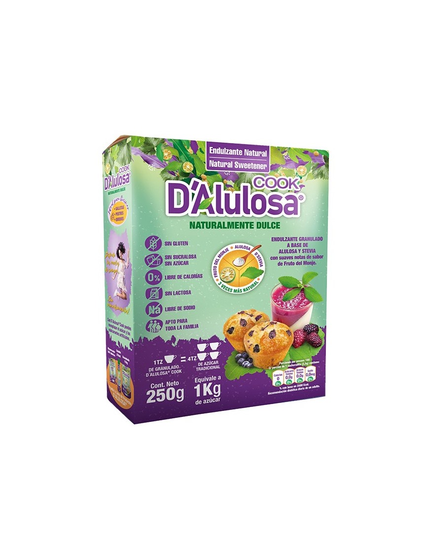 Endulzante alulosa doy pack granulado 150 gramos Marca D Alulosa
