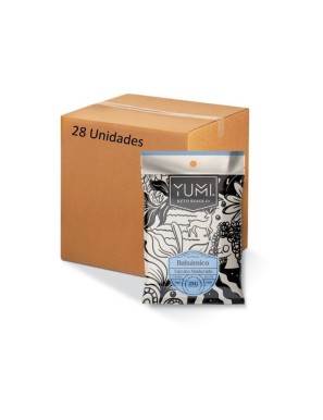 Caja snack keto de carne sabor vinagre balsamico 28 unidades de 25 gramos Marca Yumi
