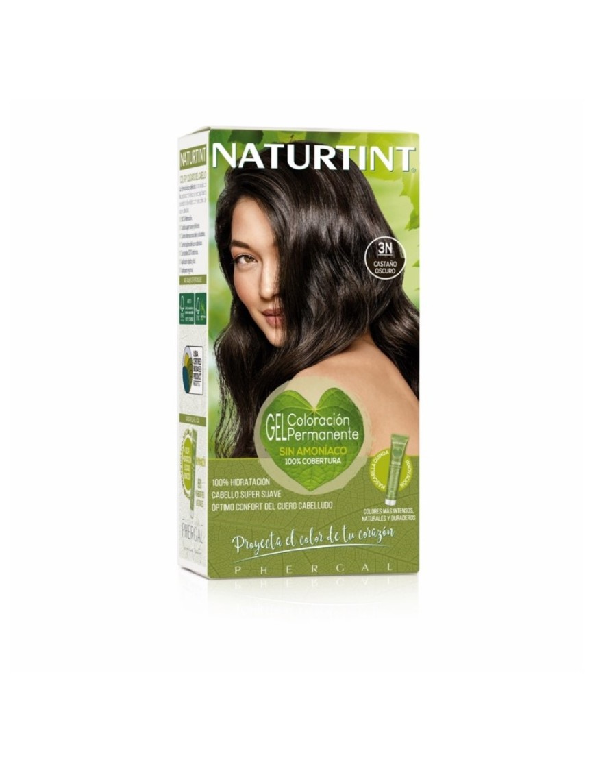 3N Tintura natural castaño oscuro permanente en gel 170 cc Marca Naturtint