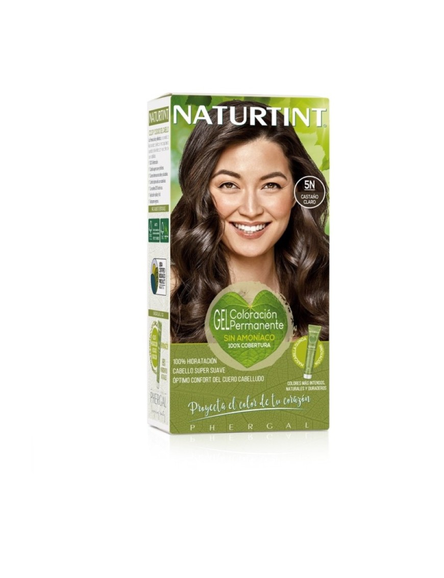 5N Tintura natural permanente en gel sin amoniaco 170 cc Marca Naturtint