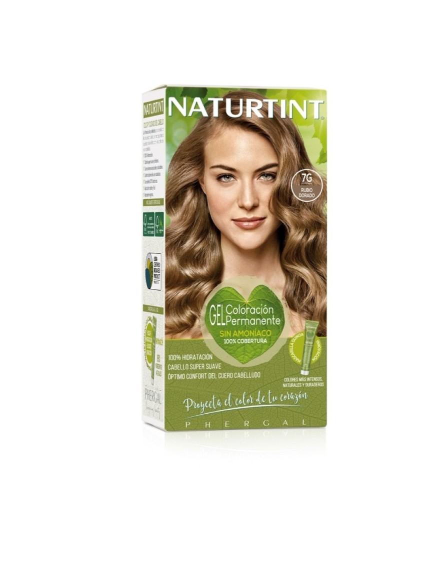 7G Tintura natural rubio dorado permanente en gel 170 cc Marca Naturtint