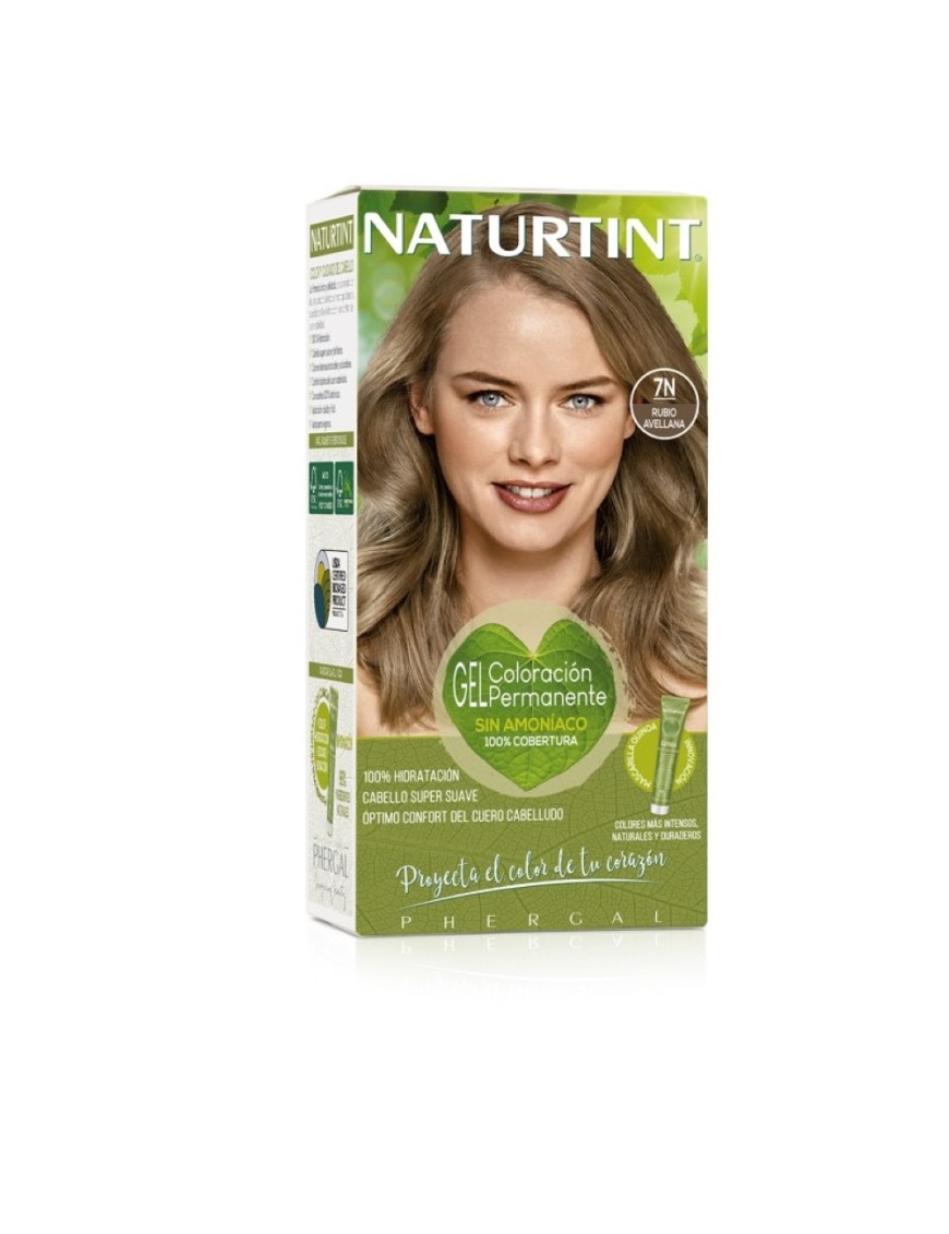 7N Tintura natural permanente en gel sin amoniaco 170 cc Marca Naturtint