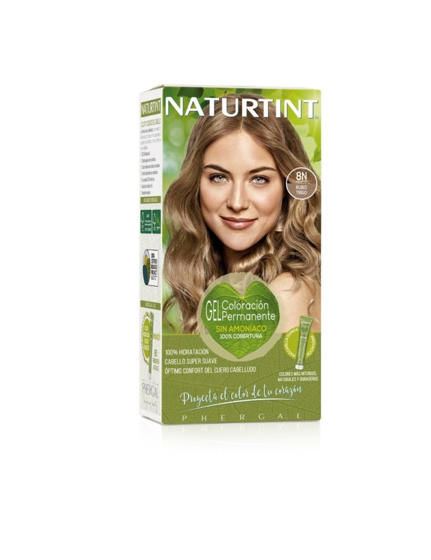 8N Tintura natural permanente en gel sin amoniaco 170 cc Marca Naturtint