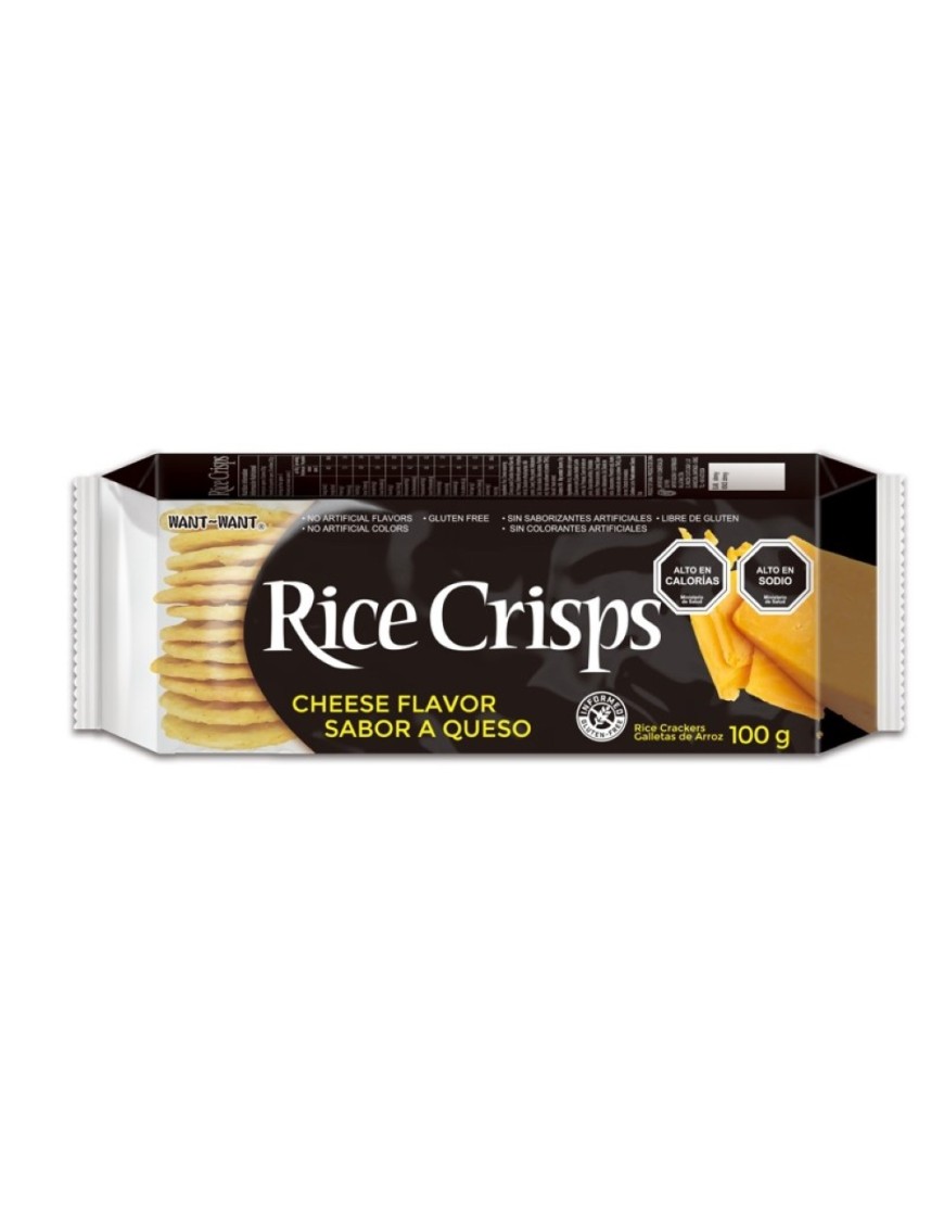 Galleta de arroz  sabor queso 100 gramos Marca Rice Crisps